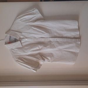 Black and white pokadot blouse